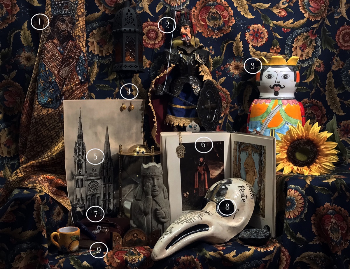 9 Objects: A Vanitas — numbered still life photograph